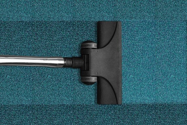 Buse d’aspirateur posée sur une moquette, en cours de nettoyage